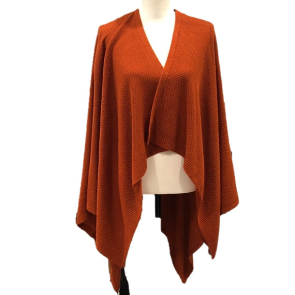 𝅺Anthropologie Verloop Dark Joanie Tasseled Wrap, One Size - Picture 1 of 11
